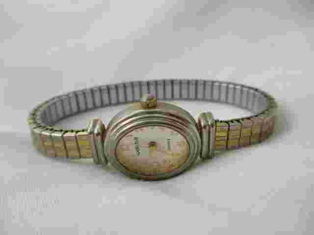 Watch It Oval Dress Watch, Two-tone Metal Expansion Band