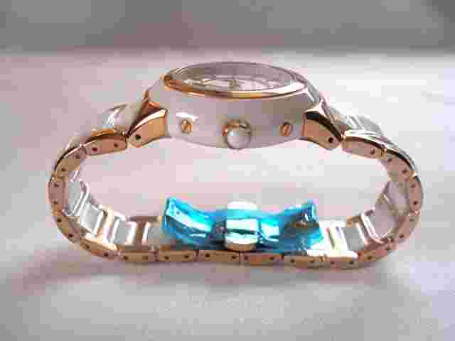 AQUASWISS- 18k Rose Gold & Stainless Steel  Ladies Ceramic Wristwatch