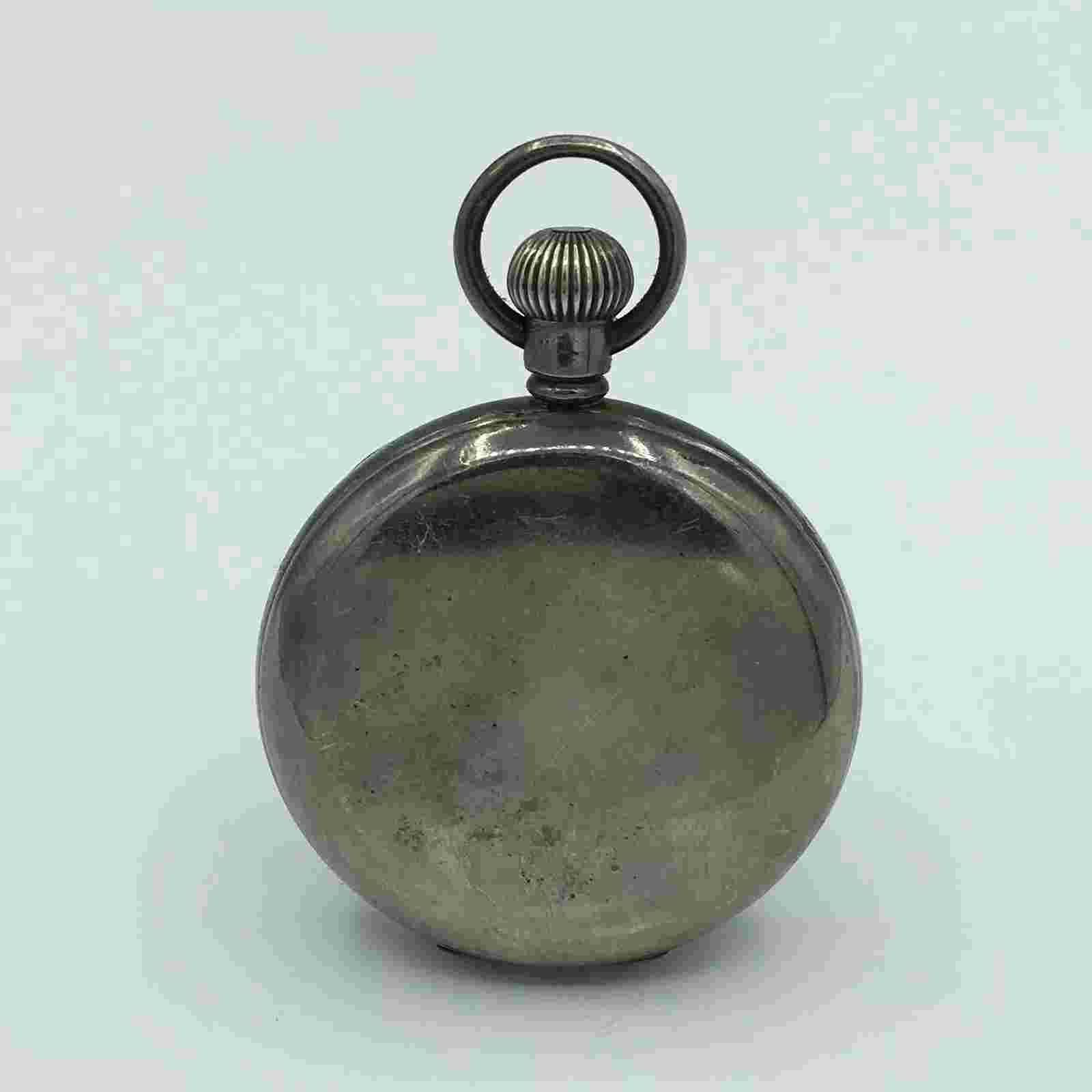 J. W. Benson London Swiss 15 Jewel Sterling Silver OF Pocket Watch 12s #939a