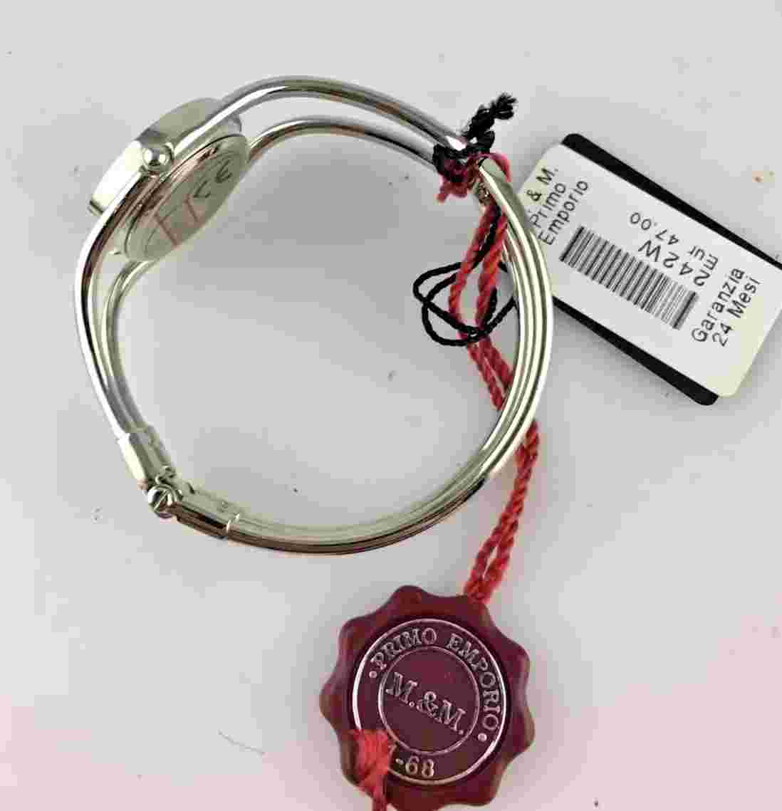 M&M Primo Emporio Women's Quartz Watch 28 Mm Steel Rigid Bracelet New