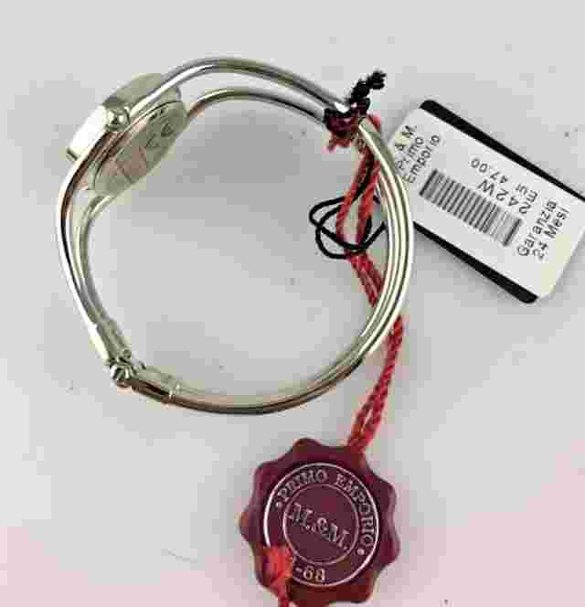 M&M Primo Emporio Women's Quartz Watch 28 Mm Steel Rigid Bracelet New