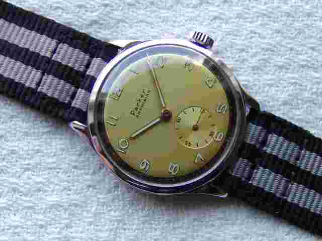 VINTAGE WWII era men's PARKER Watch Co good condition MILITARY style WRISTWATCH