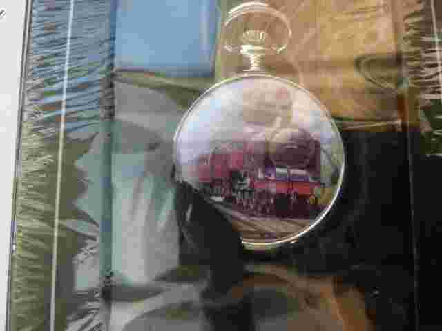 ATLAS EDITIONS "GLORY OF STEAM" SILVER PLATED POCKET WATCH - "ROYAL SCOTS CLASS"