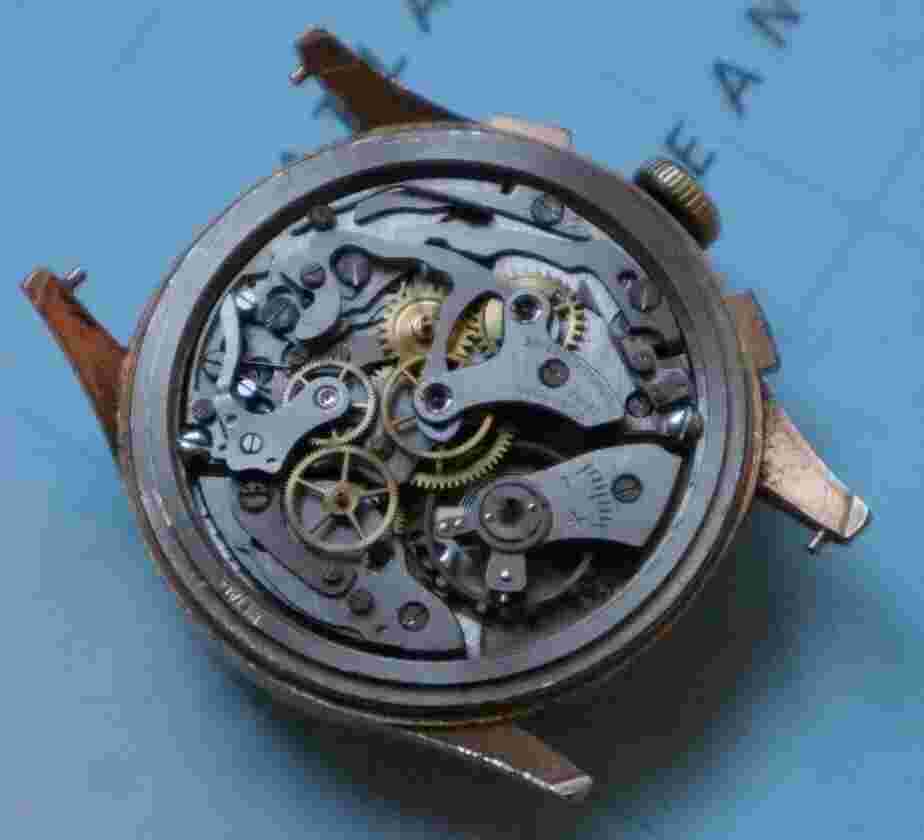Vintage OLYMPIC Landeron chronograph gold wrist watch rare unusual collectible