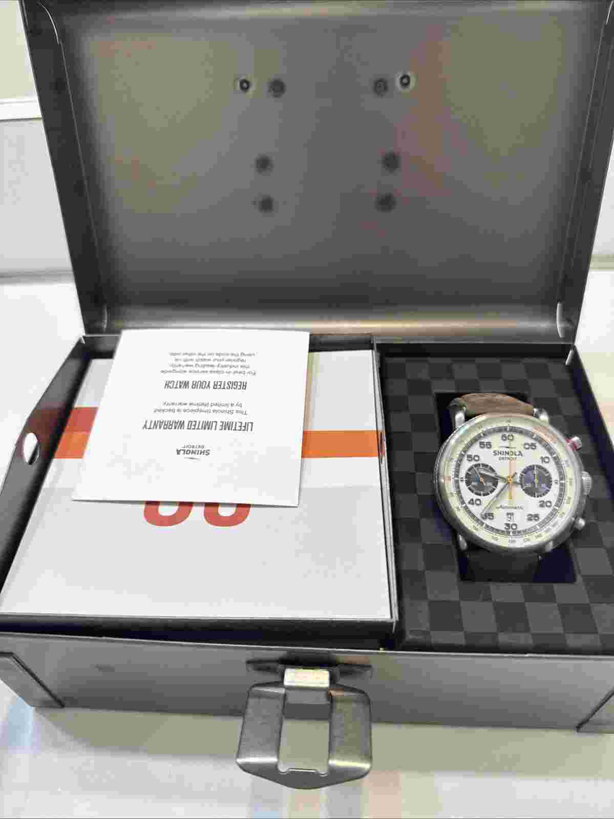 Shinola Canfield Lap 05 Limited Edition Wrist watch 007/500 w Box & Papers