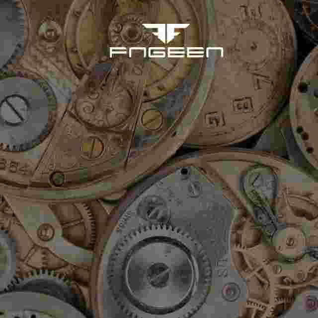 FNGEEN Men's Watch Quartz with Adjustable Steel Strap & Date