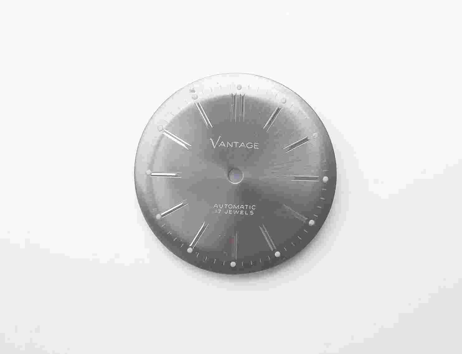 Vintage Vantage Hamilton Grey Radial pattern Dial