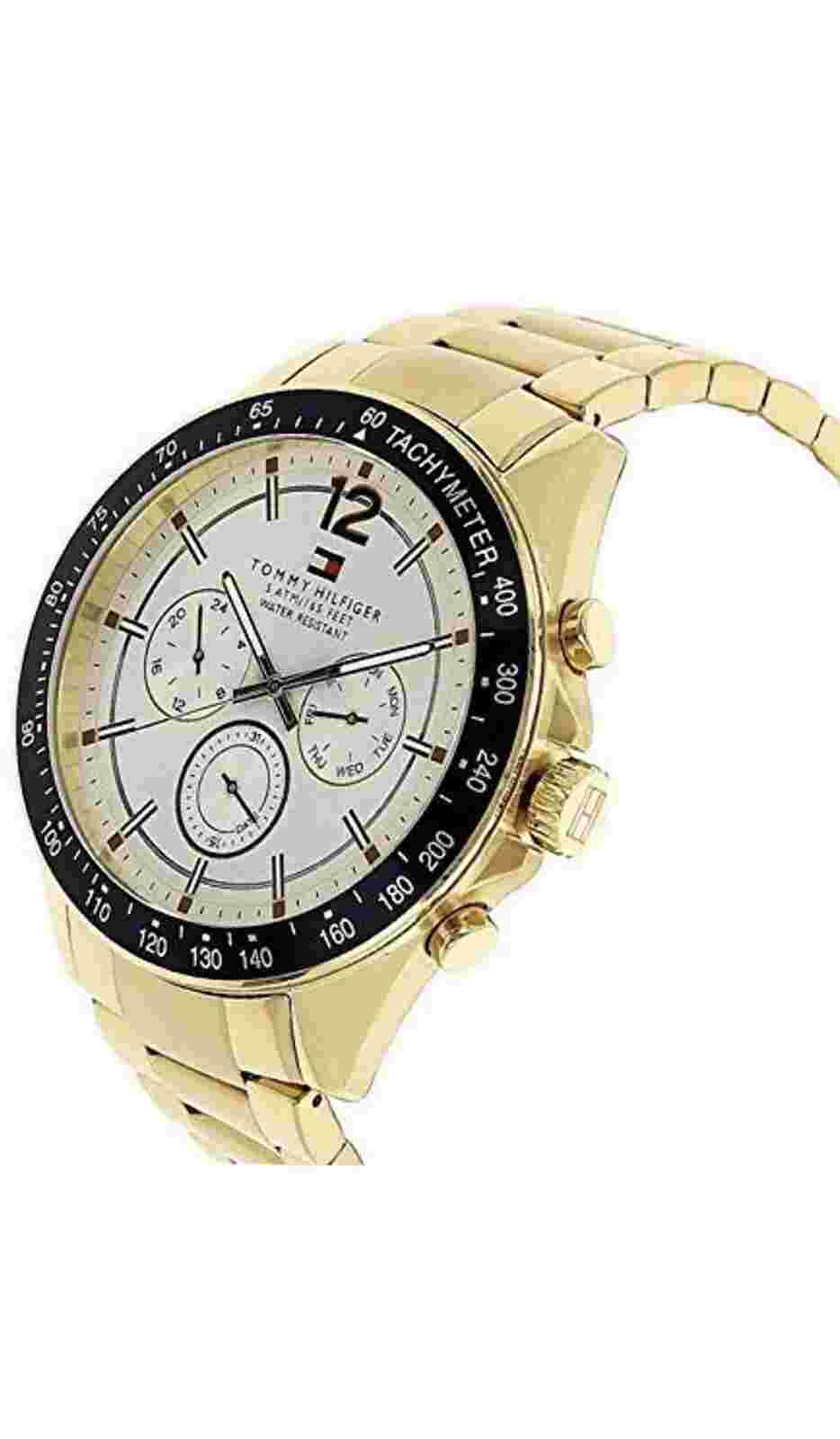 Tommy Hilfiger Mens Quartz Watch, multi dial Display and Stainless Steel Strap