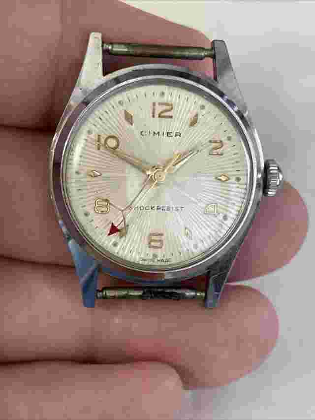 Cimier Sunburst Face Men’s Watch Vintage 35mm Swiss For Parts Or Repair