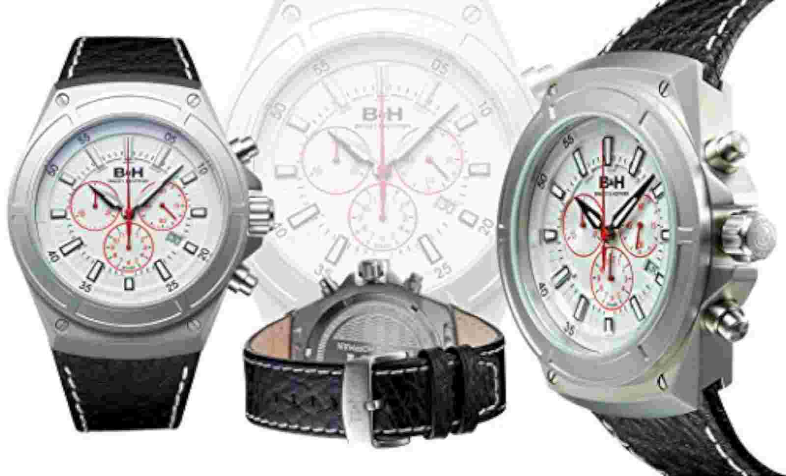 NEW Brandt & Hoffman 14040-WHT Mens Swiss Chronograph Deacon Luxury Watch WHITE