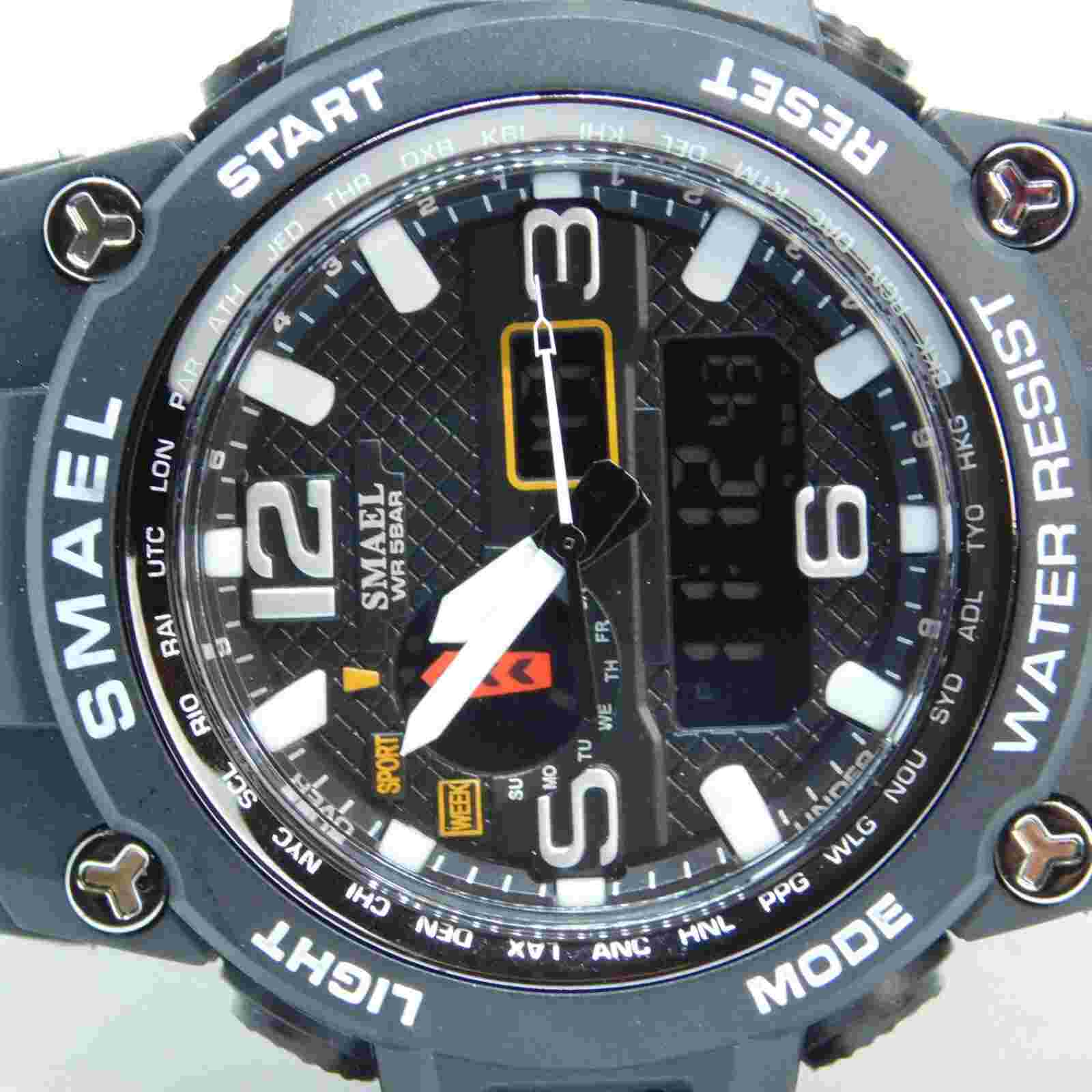 SMAEL No.15450 Military Pattern Analog Digital Men's Watch New Battery
