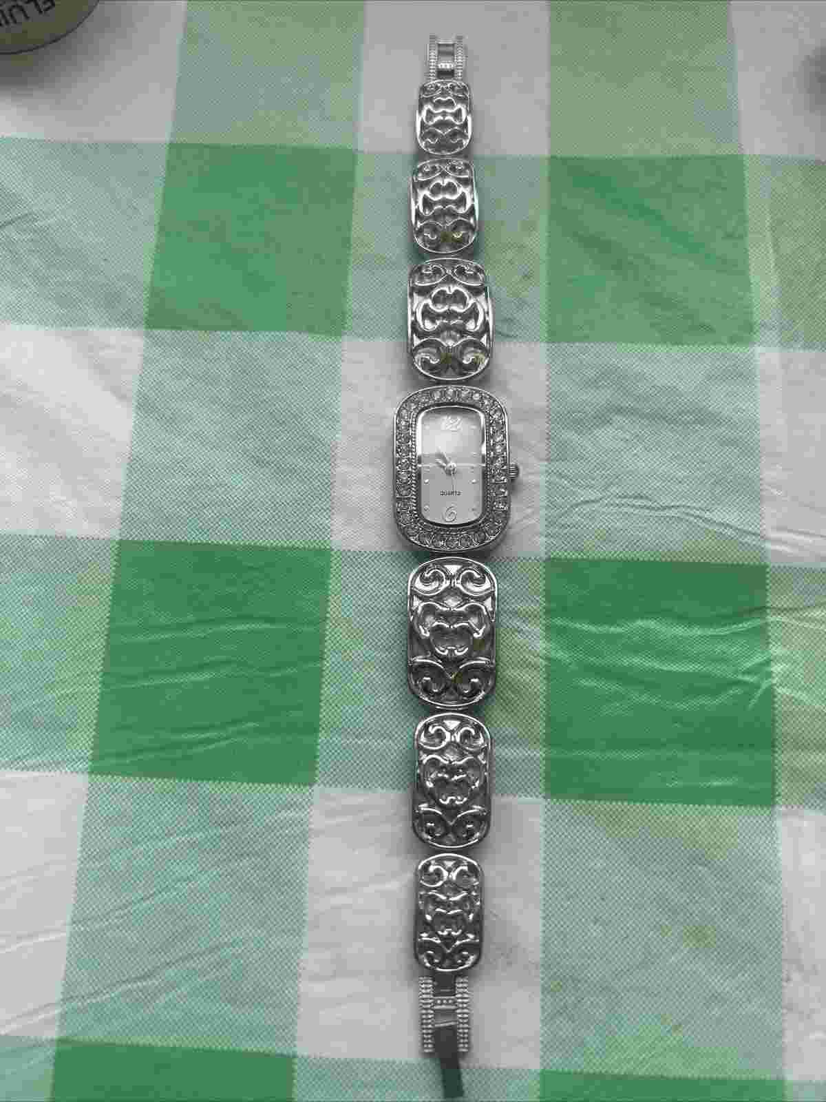 FMD Women's Watch Silver Tone Rhinestone Bracelet