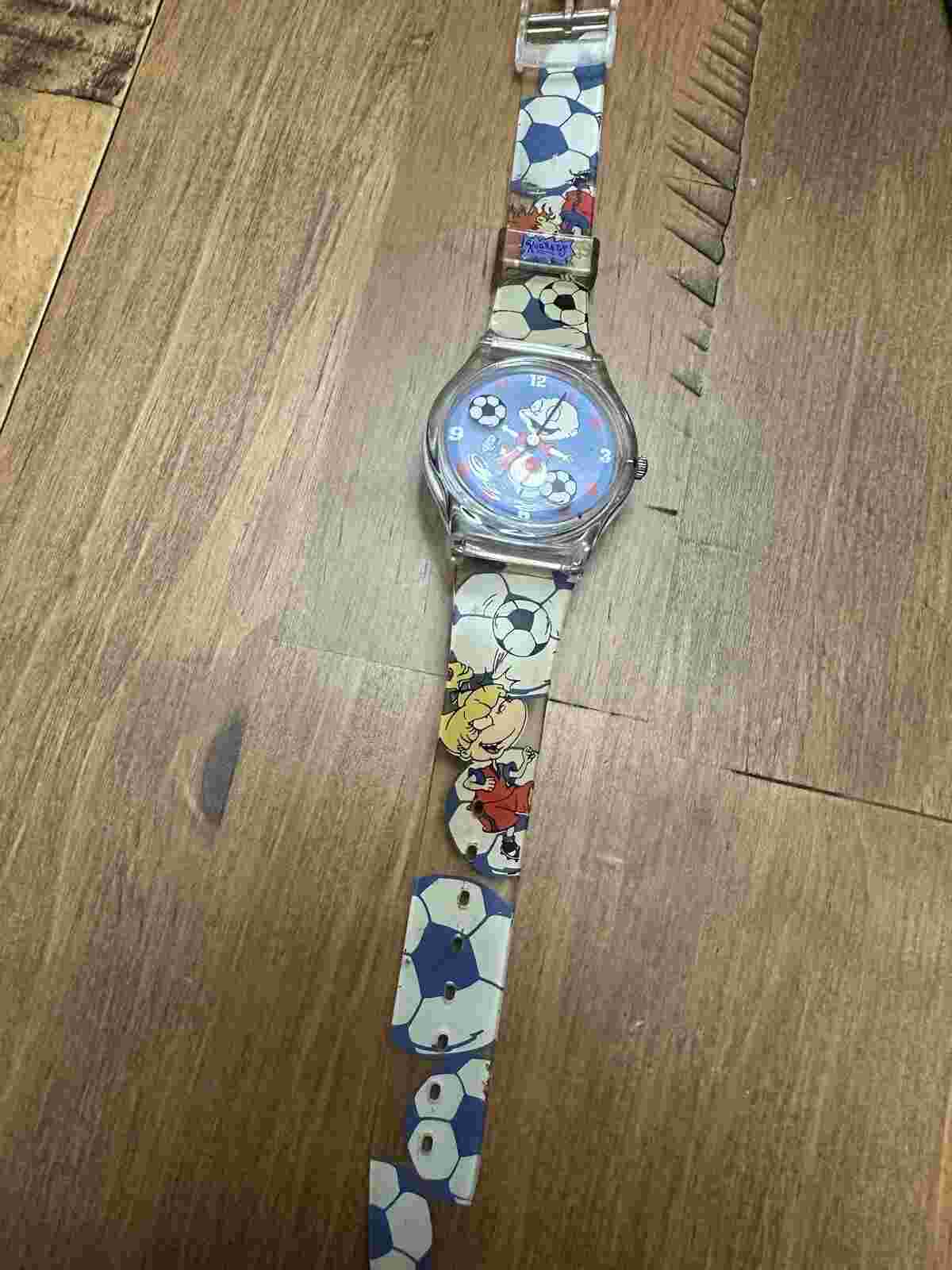 Vintage Nickelodeon Rugrats 90’s Nostalgia Watch, Stainless Steel, 9.25” Band