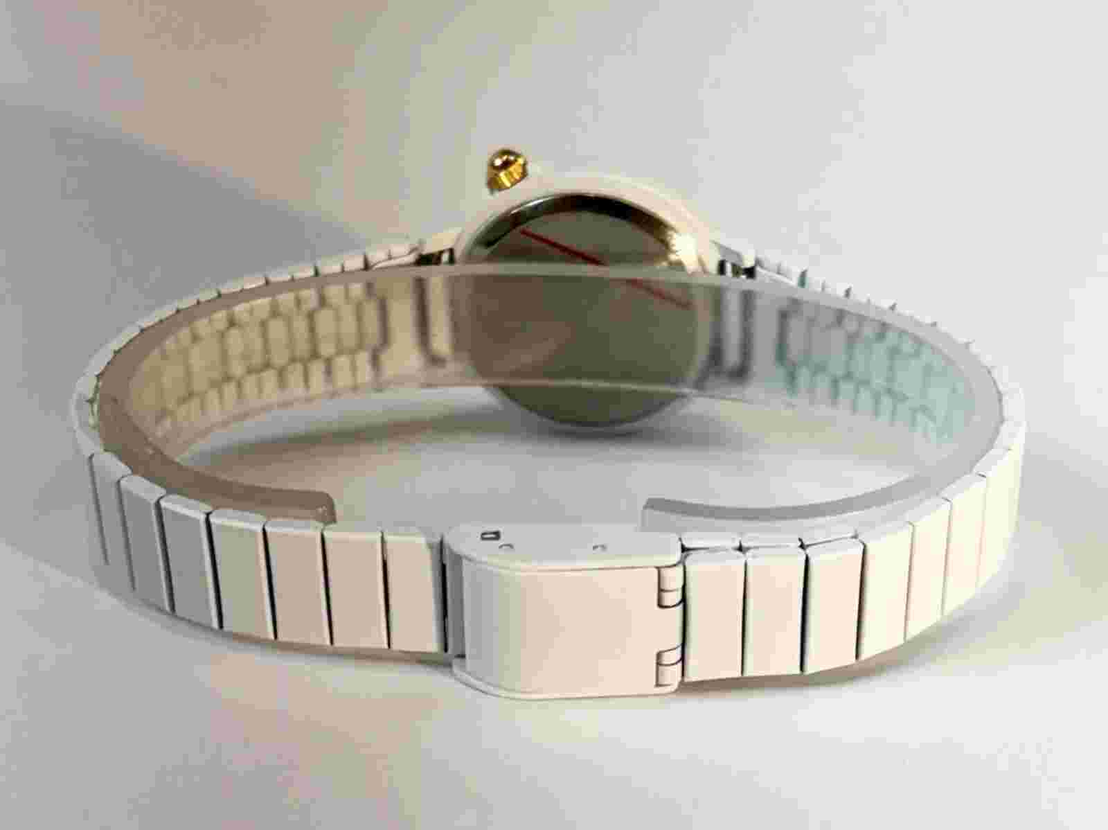 Dynasty Women's 1980s Petite 24mm White Stainless Steel Watch Works Great Mint!