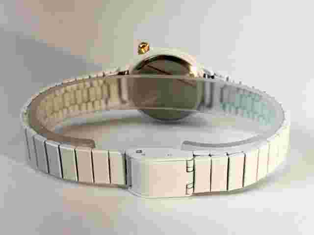 Dynasty Women's 1980s Petite 24mm White Stainless Steel Watch Works Great Mint!