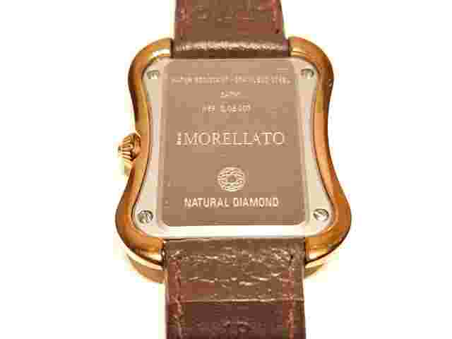 RETRO LUXURY PINK GOLD MEN'S LADIES QUARTZ WATCH"MORELLATO" WITH NATURAL DIAMOND