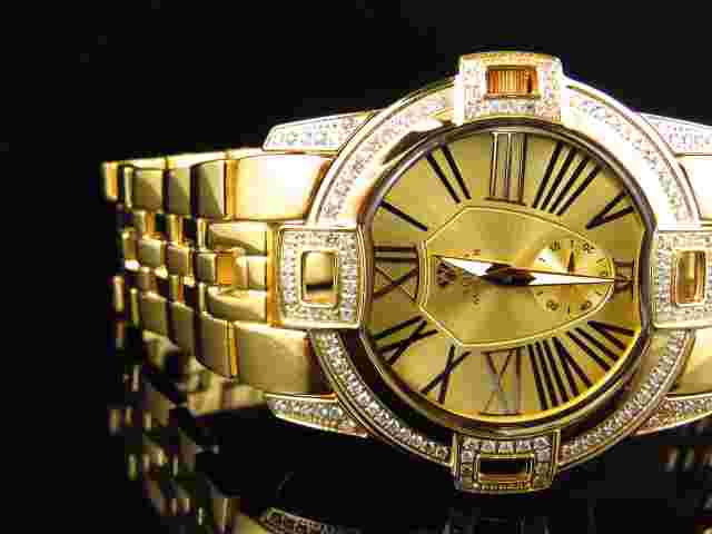 Aqua Master Joe Rodeo 43mm Swiss Gold Multi Link Diamond Watch W#349 1.75 Ct