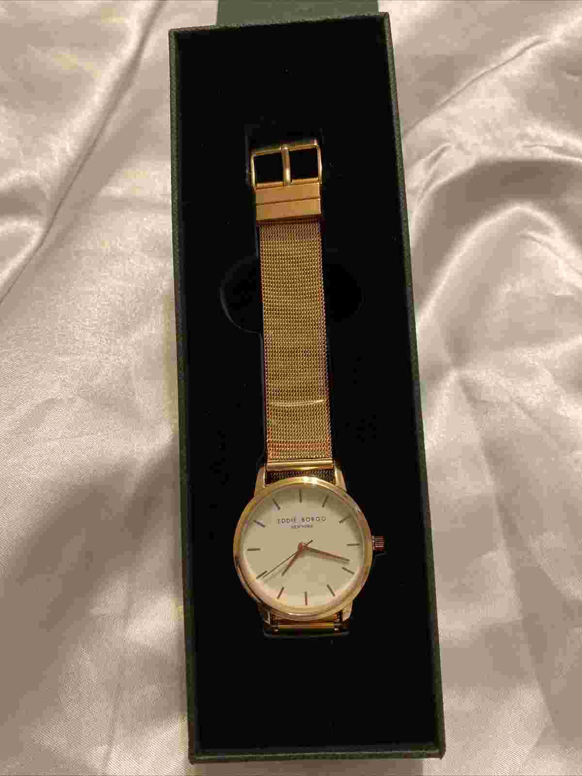NWOT Eddie Borgo Mesh Metal Rose Gold Tone Analog Watch