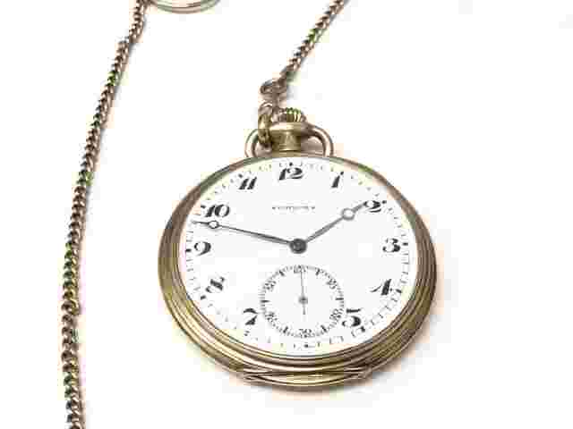 Orion Mechanical Pocket Watch 2" 14k Yellow Gold
