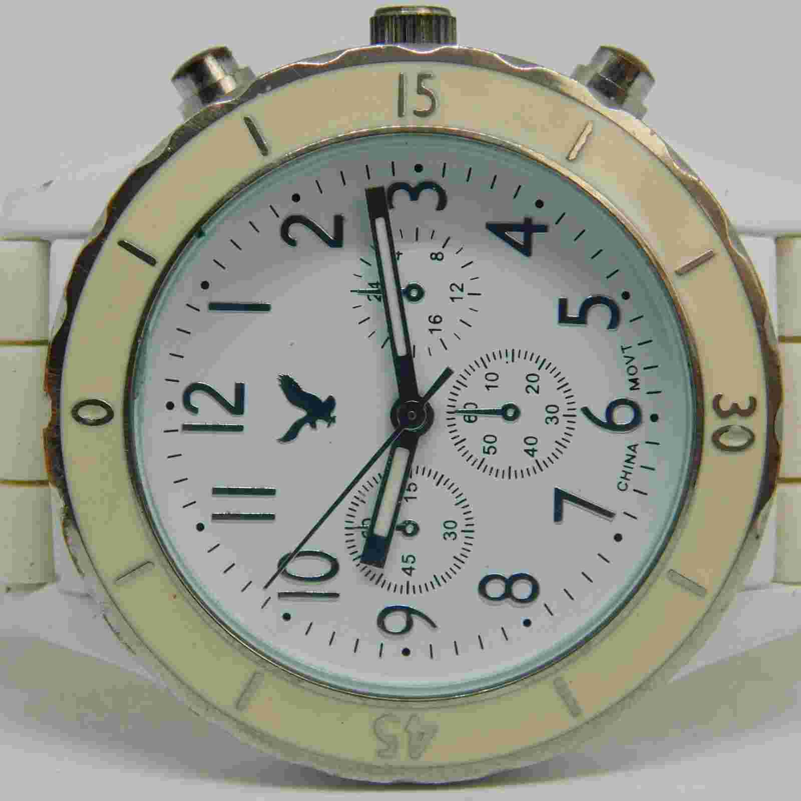 American Eagle Outfitters 14633 White Tone Quartz Women's Watch New Battery