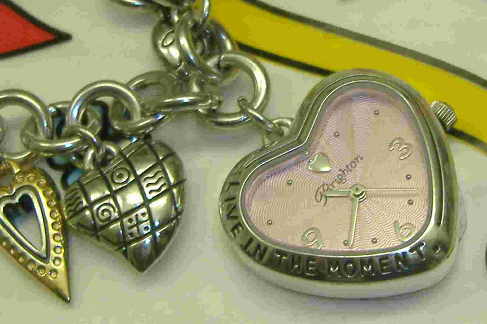 brighton RARE power of pink cancer clasp watch battery works with watch tin NWT