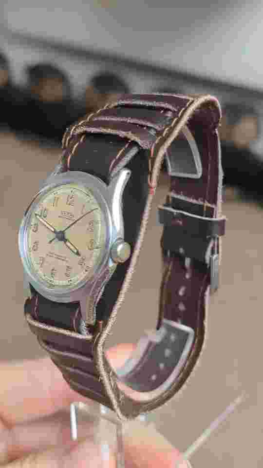 Gents WW2 Era Swiss SS Unitas 15J A Reymond Military Style Watch Working