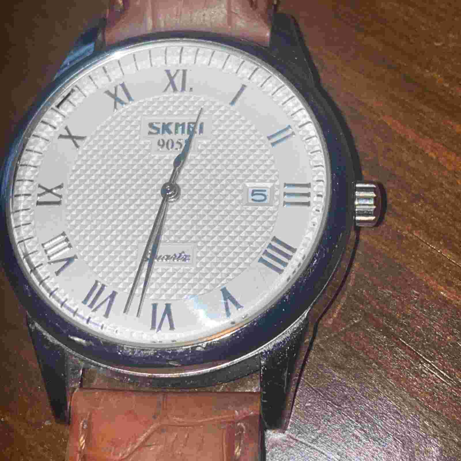Casual SKEMI Round Analog Quartz Watch Water Resistant #9058