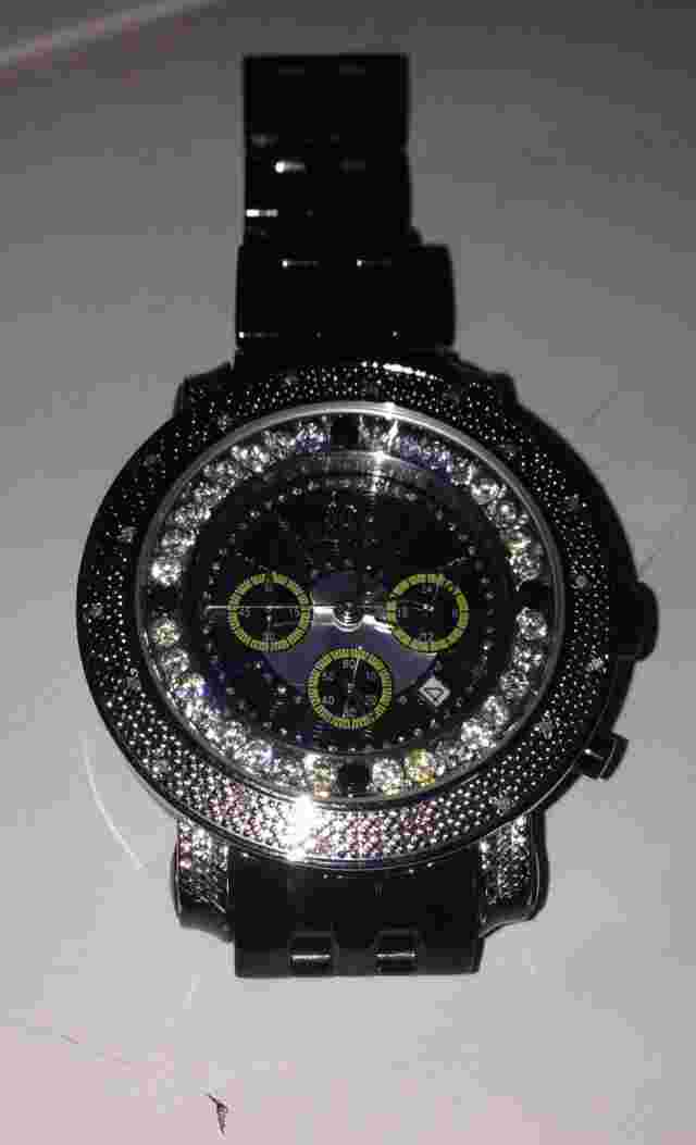 NEW TECHNO MASTER  DIAMOND WATCH TM-2108 BLACK