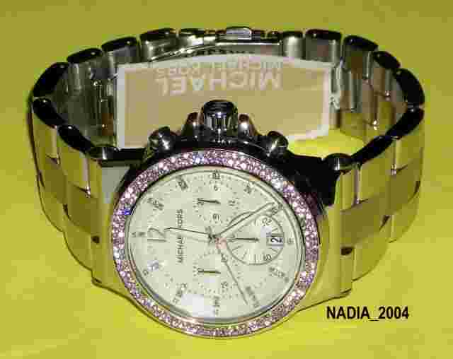 Michael Kors Watch Pave' Glitz Oversized Dylan Stainless MK5385 41mm