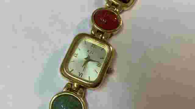 KJL Kenneth Jay Lane Scarab Watch Gold tone PLEASE READ DESCRIPTION