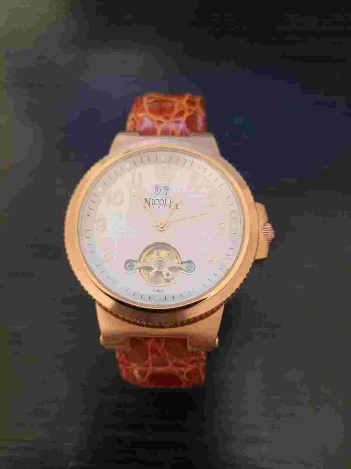 ️‍🔥RARE Nicolet 1886 Automatic Ostrich Band Men's Watch