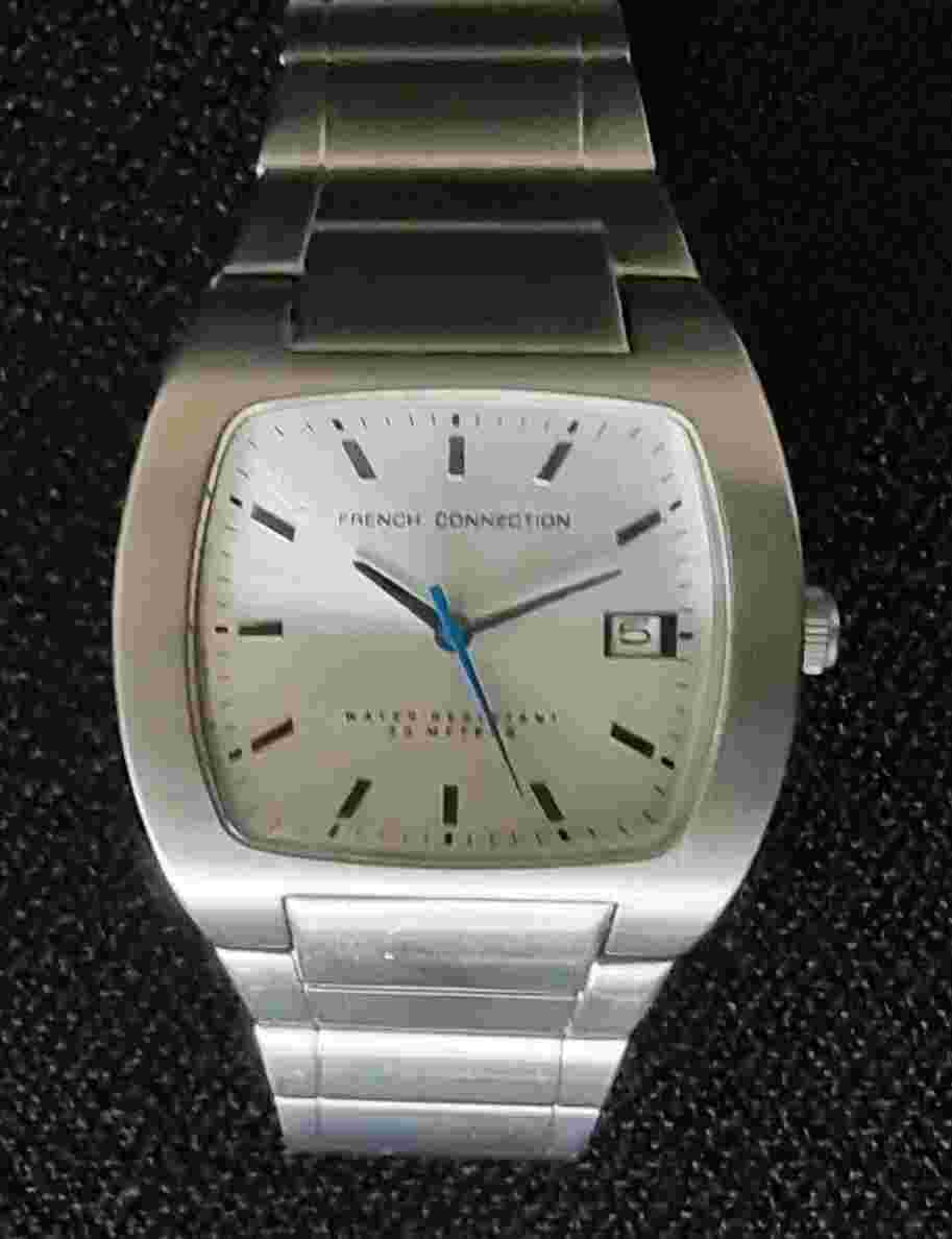 FRENCH CONNECTION FCUK TIME WATCH SAMPLE UNRELEASED DIAL & STAINLESS STEEL STRAP