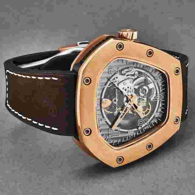 Tonino Lamborghini Men's 'SPYDERLEGGERO' Skeleton Dial Automatic Watch TLF-T06-5