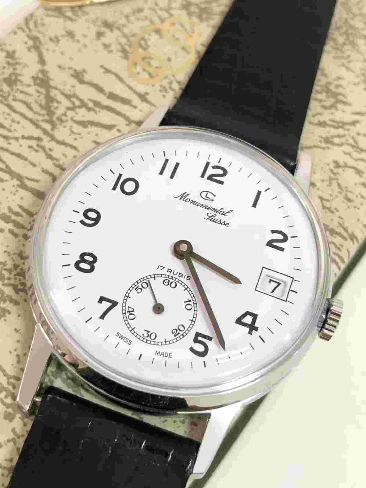 Monumental - Mechanic 17 Jewels Antimagnetic Small Seconds 70-80s - NOS - Swiss