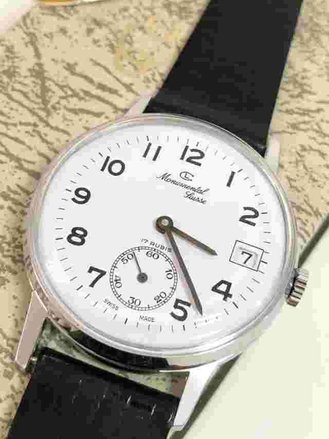 Monumental - Mechanic 17 Jewels Antimagnetic Small Seconds 70-80s - NOS - Swiss