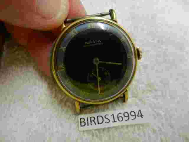 RARE VINTAGE RODANA SWISS MENS WATCH ROMAN BLUE BLACK DIAL WATCH 15 JEWEL RUNS