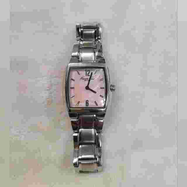 Kenneth Cole New York Women's Pink Face Silver Tone Watch