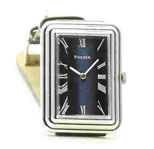 RARE VINTAGE PHENIX K1114E Blue Mechanical Swiss WATCH 1970's OLD STOCK NOS