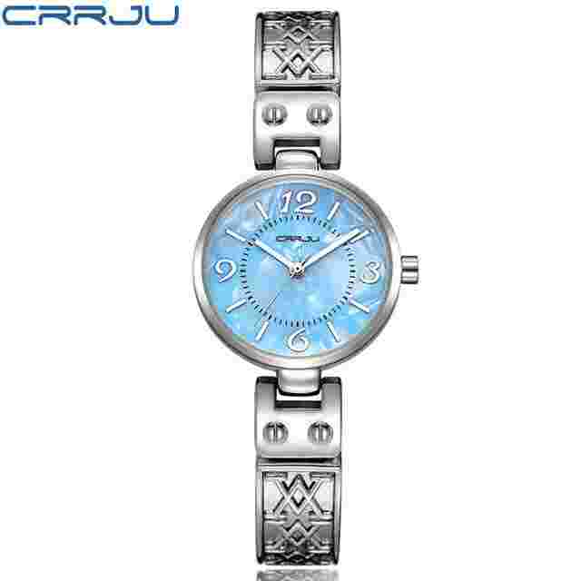 CRRJU 2130 Bracelet Women Waterproof  Stainless Steel Quartz Elegant Wristwatch