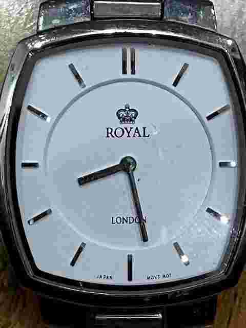 Retro Royal London 3091-1B TV Shape WR30M Quartz Gents Bracelet Watch - Working
