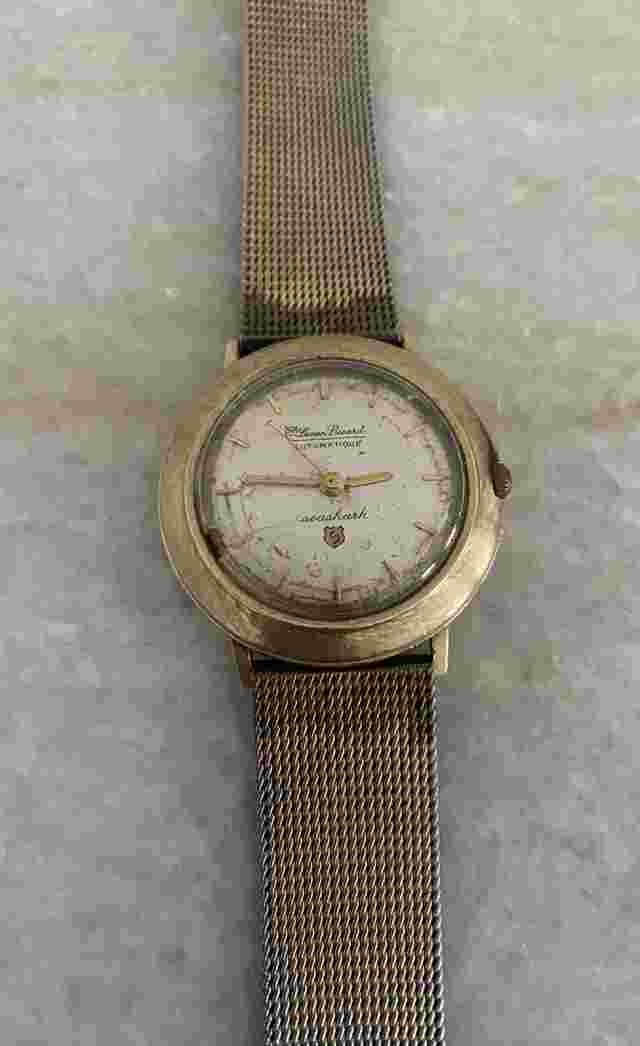 Vintage Men’s 10k Yellow Gold Filled Lucien Piccard Seashark Watch Automatique