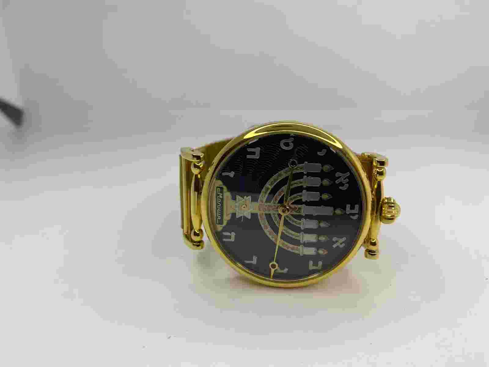 Molniya Masonic Watch Mechanical hebrew sign Wrist Strap Leather Box