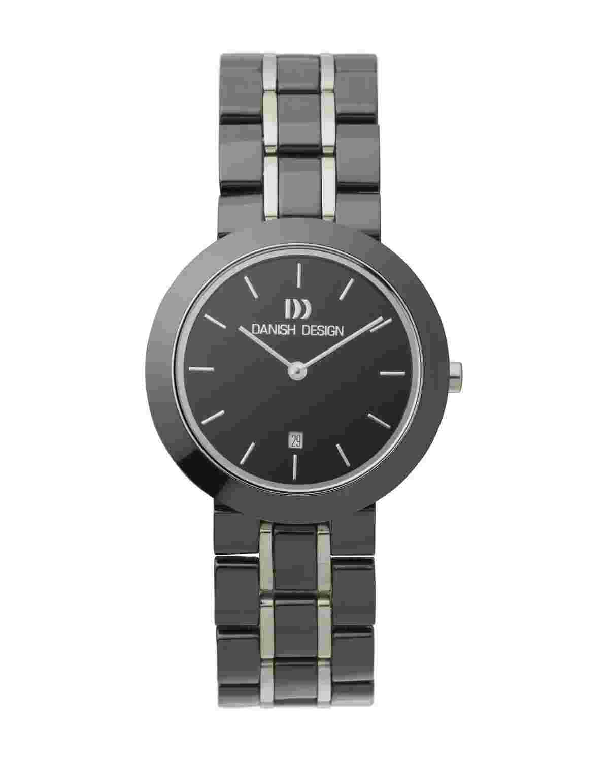 Danish Design IV64Q833 Black Dial Two Tone Ceramic Quartz Sapphire Women's Watch