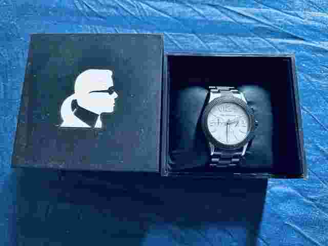 KARL LAGERFELD KL2802 GUNMETAL GREY BLACK CHRONOGRAPH MENS MATTE WATCH new price