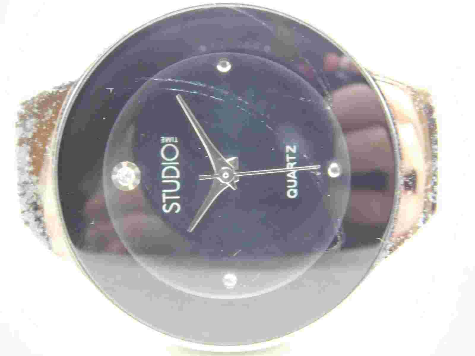 Studio Silver Tone Bangle Bracelet Quartz Watch A1g707