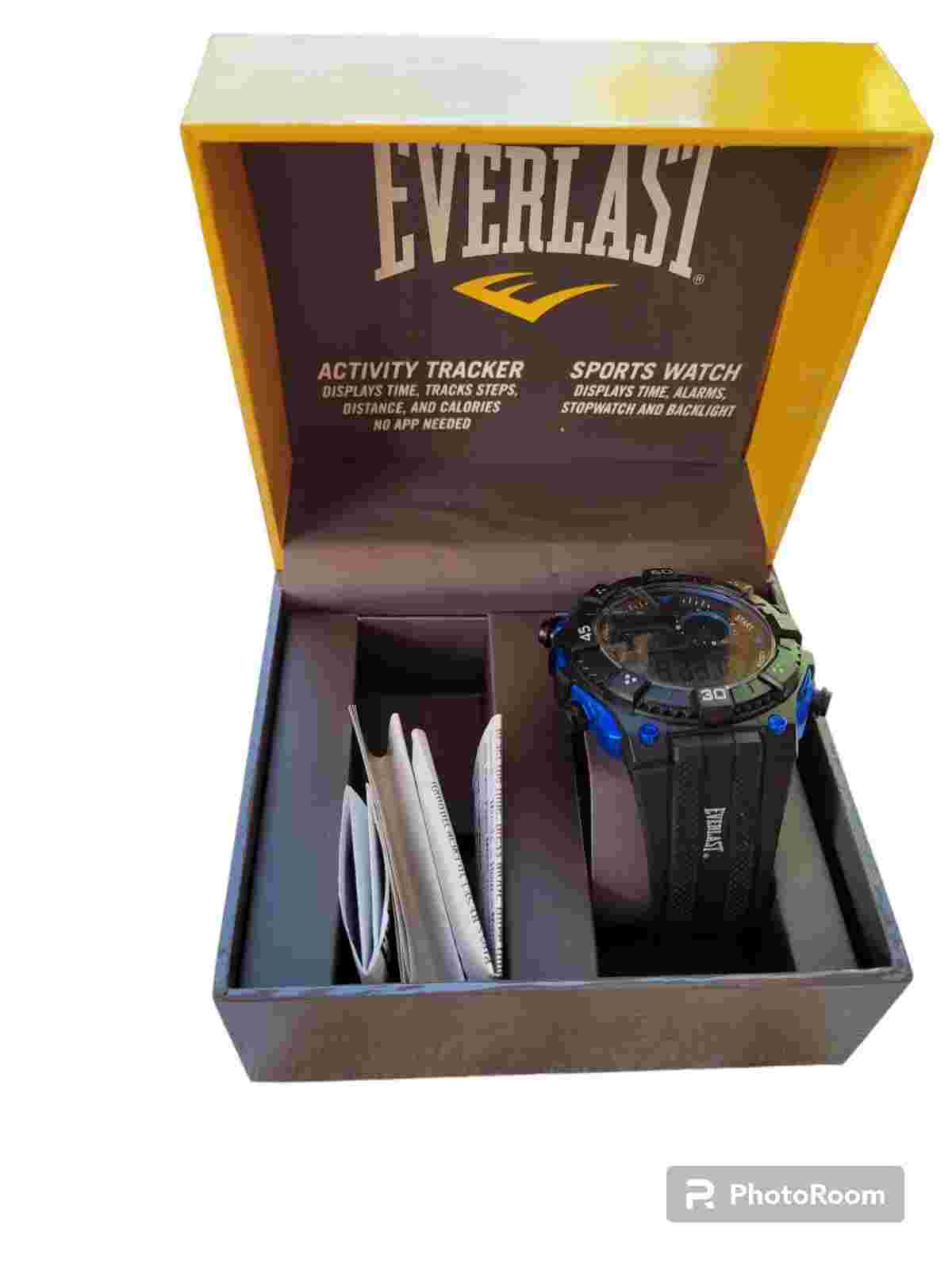 Everlast Mens Sports Watch Black& Blue