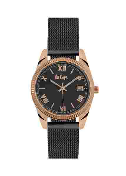 Leecooper Watch LC06523.450 Fine Ladies Wrist Watch Kupfer-Farbig Black Meshband