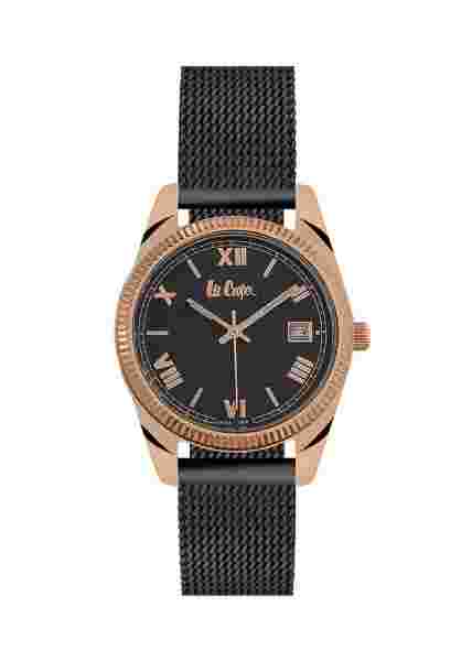 Leecooper Watch LC06523.450 Fine Ladies Wrist Watch Kupfer-Farbig Black Meshband