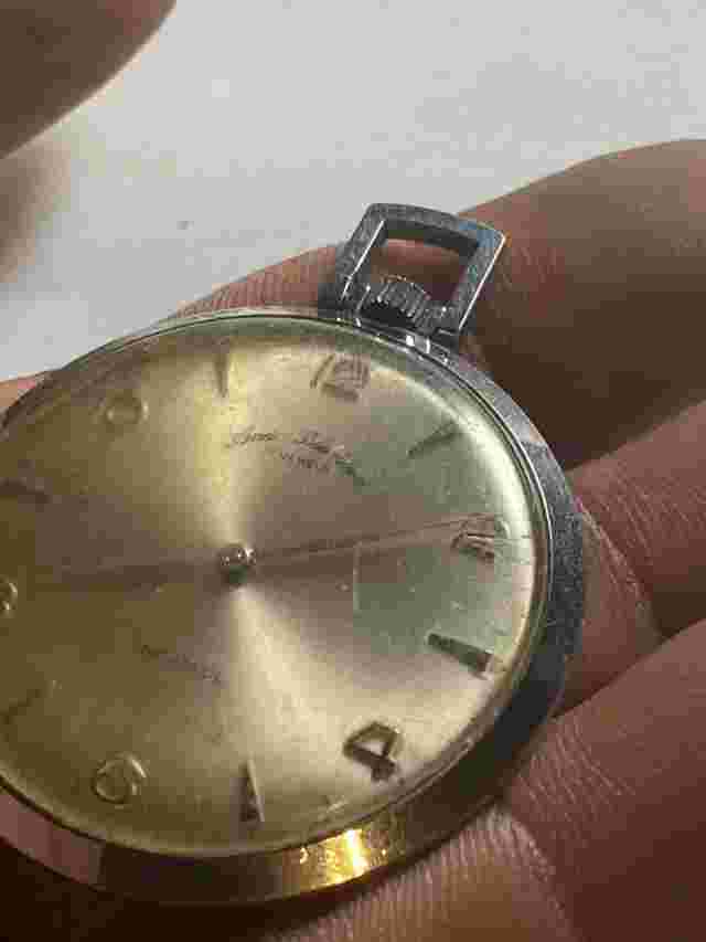 Vintage Men's Andre Bouchard 17 Jewel Incabloc Pocket Analog Watch