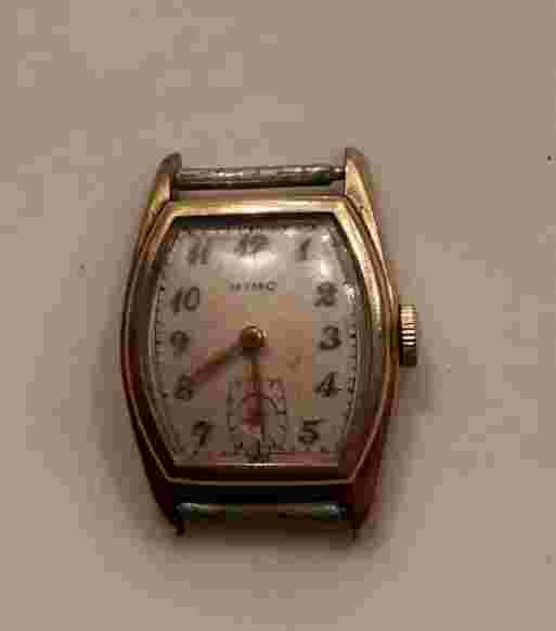 Vintage Art Deco MIMO Watch Signed Case & Movement For Repair